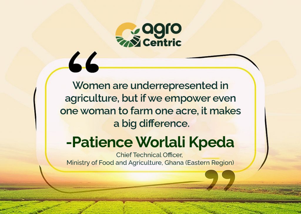 Patience Kpeda helping women farmers in Ghana 
